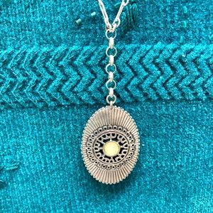 Necklace 18 inches NWOT, silver finish Moonstone on pendant